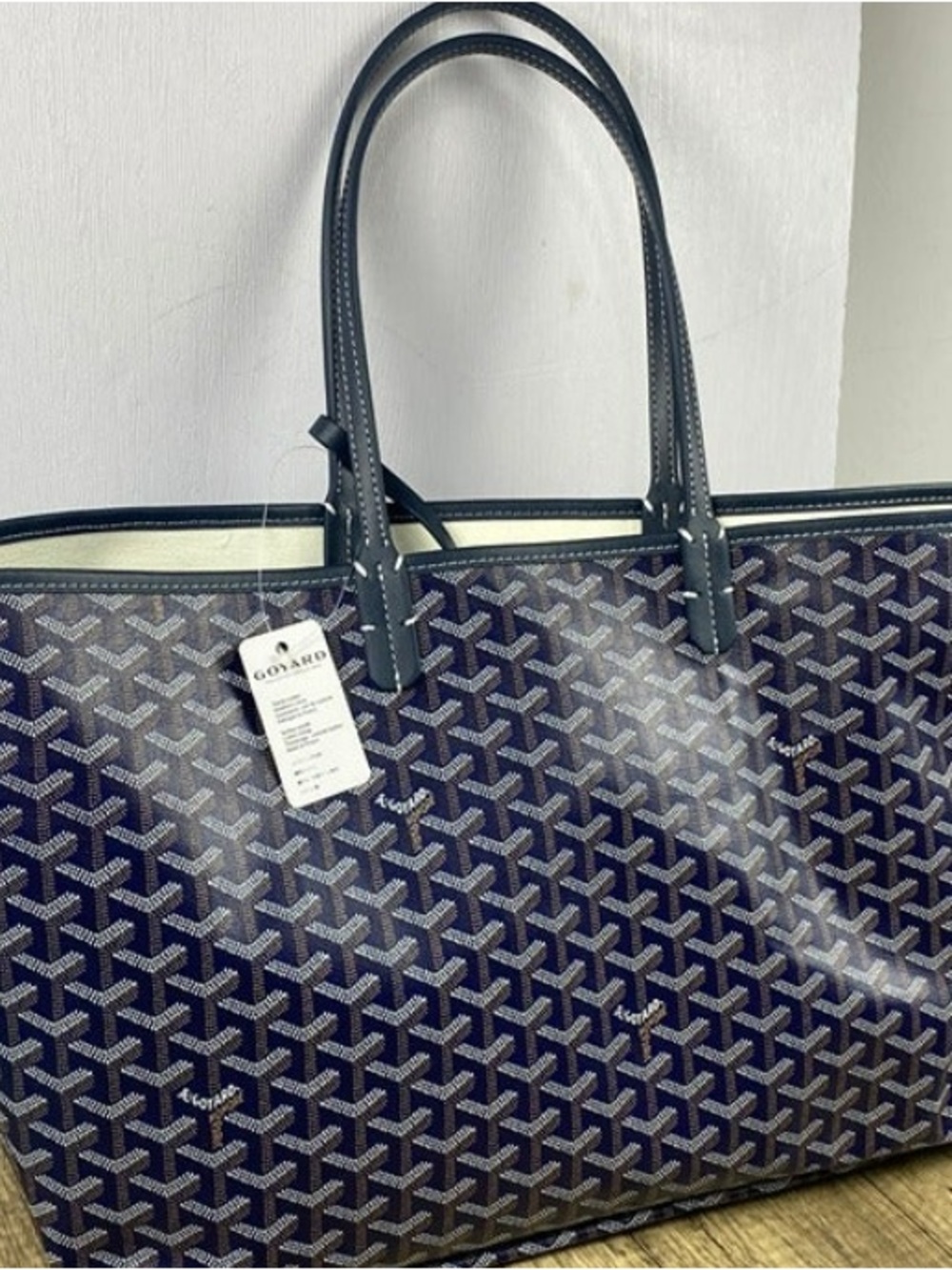 Goyard Bag Navy St. Louis GM Tote